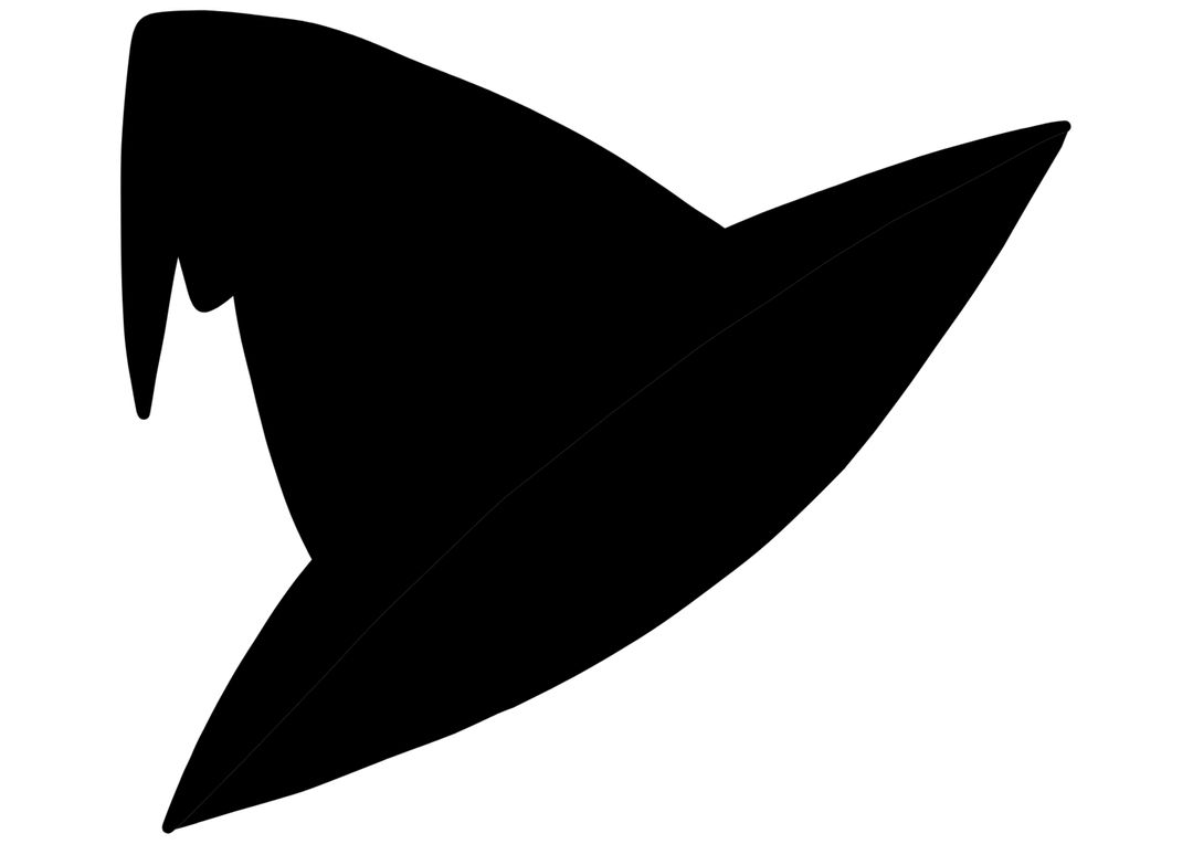 Black Silhouette of Classic Witch Hat on White Background - Download Free Stock Templates Pikwizard.com