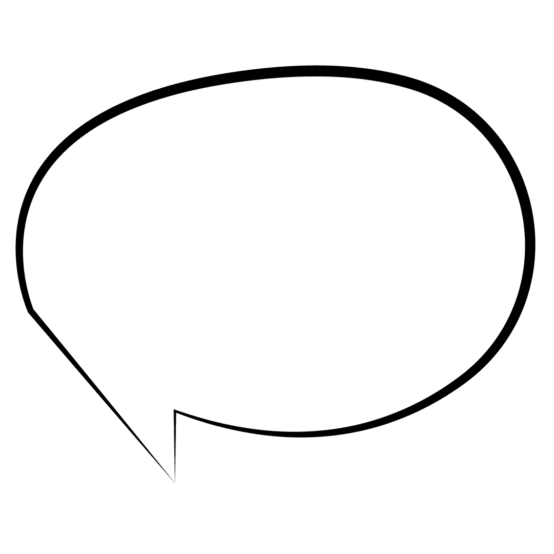 White Speech Bubble Transparent Background Communication Icon