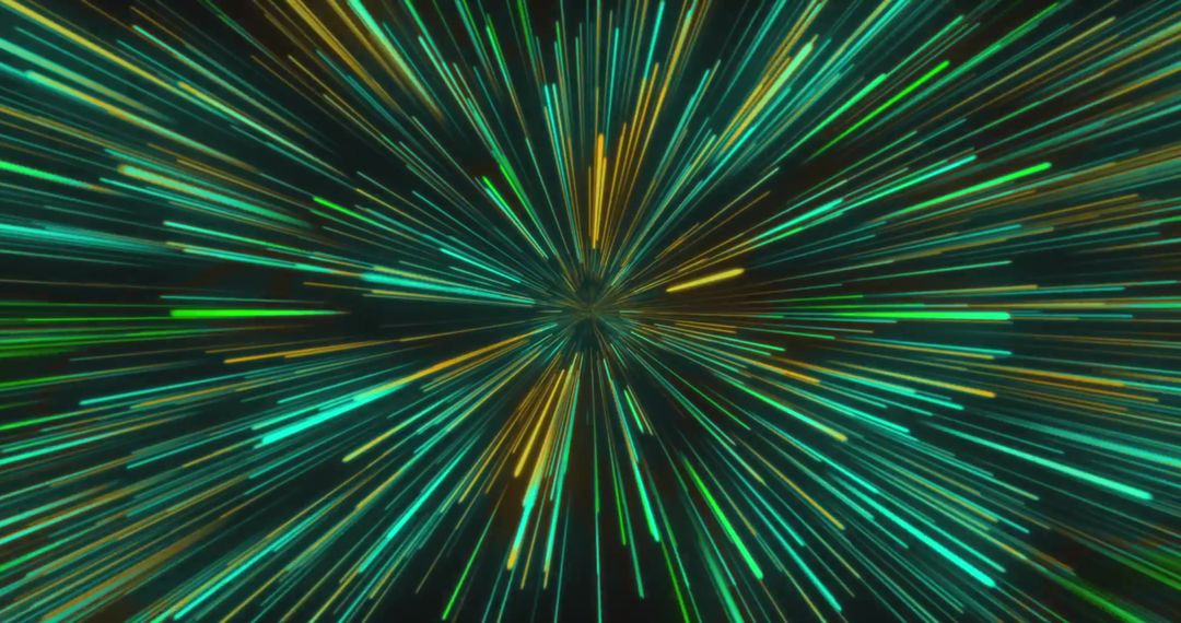 Vivid Light Trails Radiating from Center