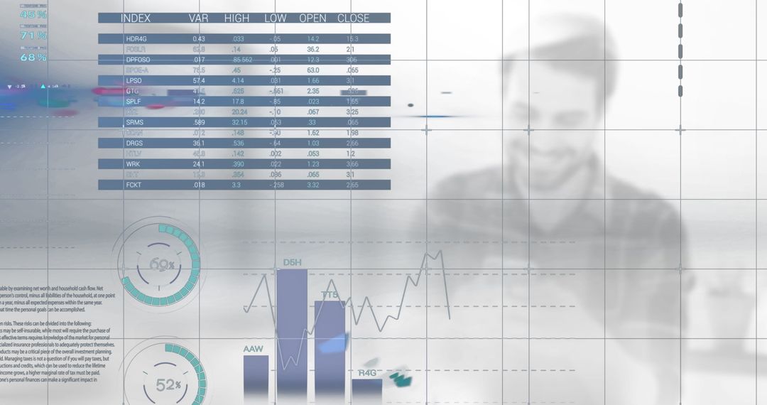 Innovative Financial Data Analysis Concept with Global Team