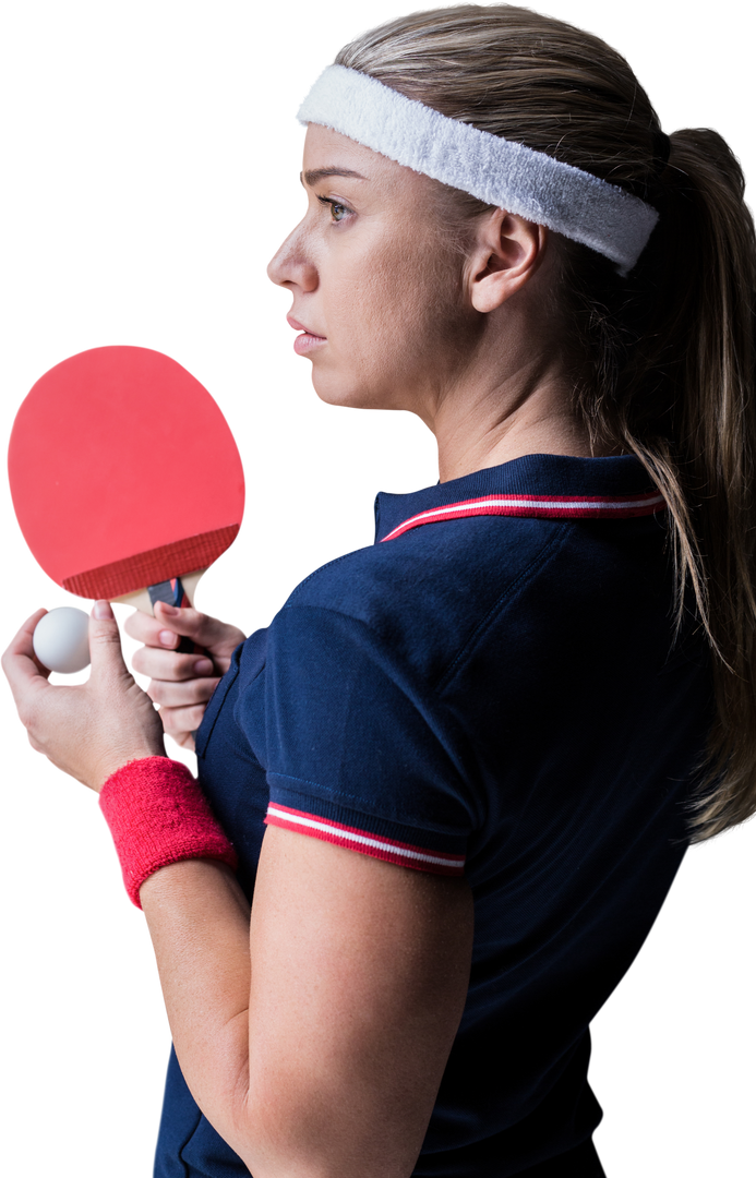 Female Athlete Holding Ping Pong Paddle Playing Table Tennis in Transparent PNG - Download Free Stock Images Pikwizard.com