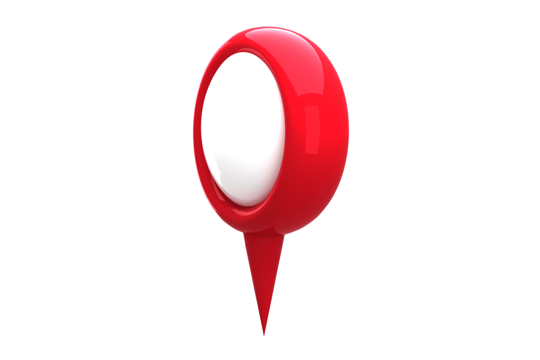Red Navigation Pointer with Transparent Background Highlighting Location - Download Free Stock Images Pikwizard.com
