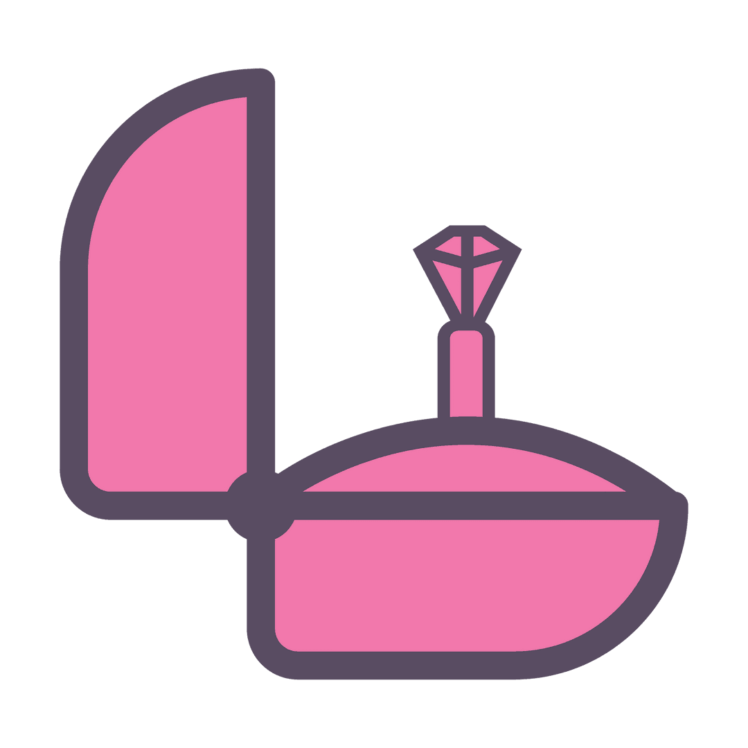 Pink Engagement Ring Transparent Vector Illustration