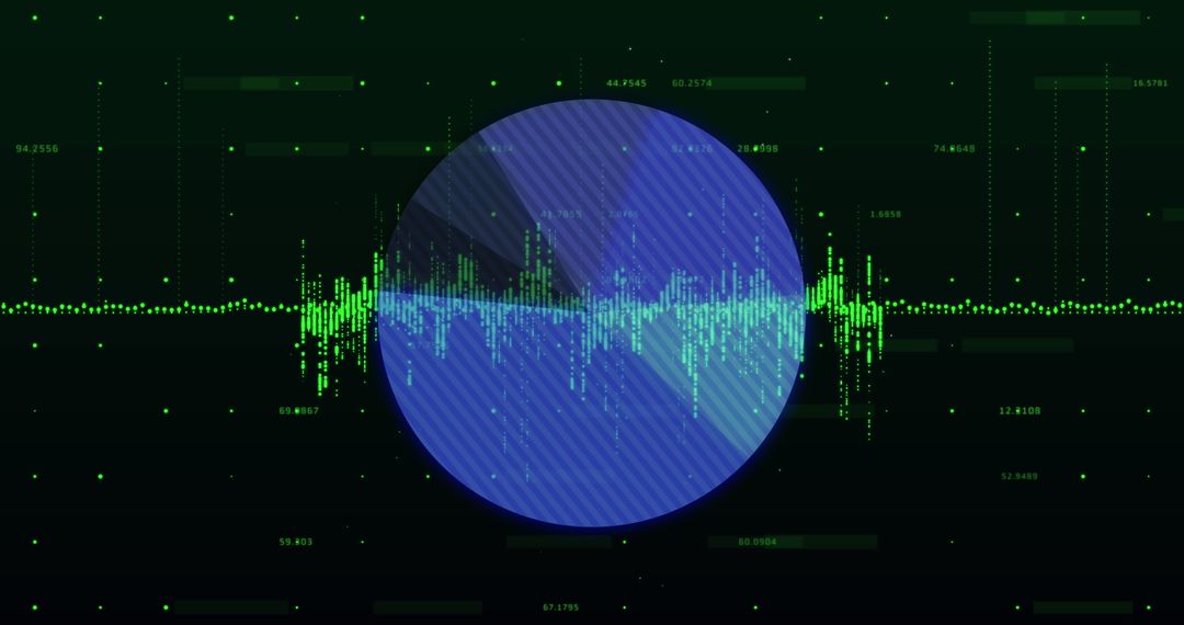 Abstract Data Waveform with Digital Elements Background - Free Images, Stock Photos and Pictures on Pikwizard.com