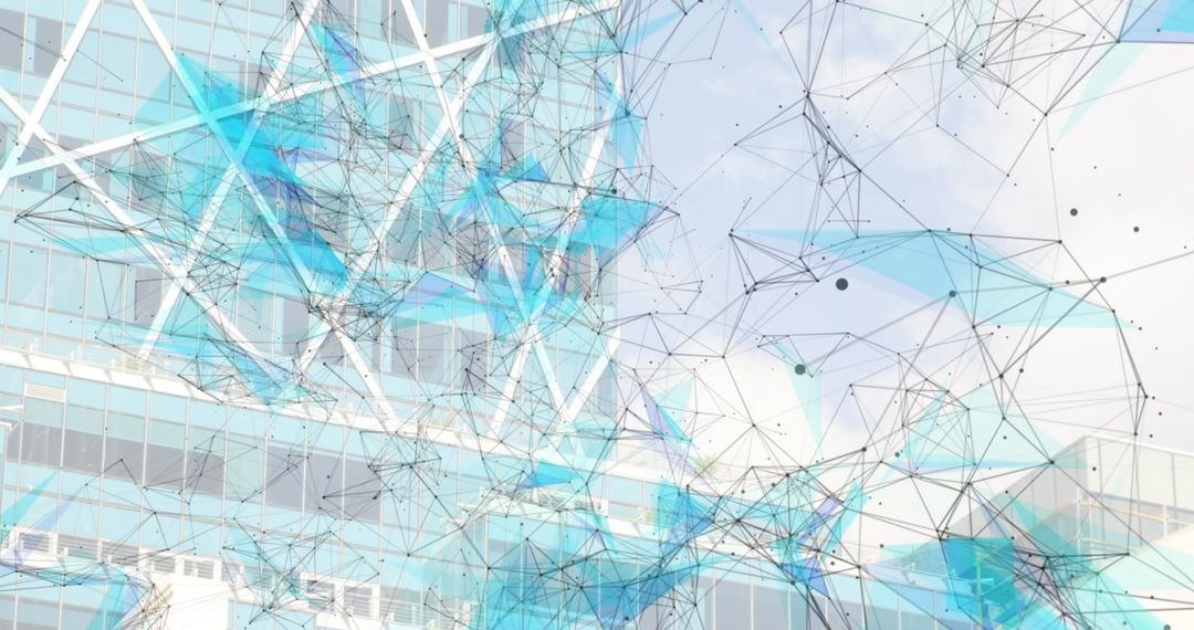 Digital Network Interconnections Over Modern Office Building