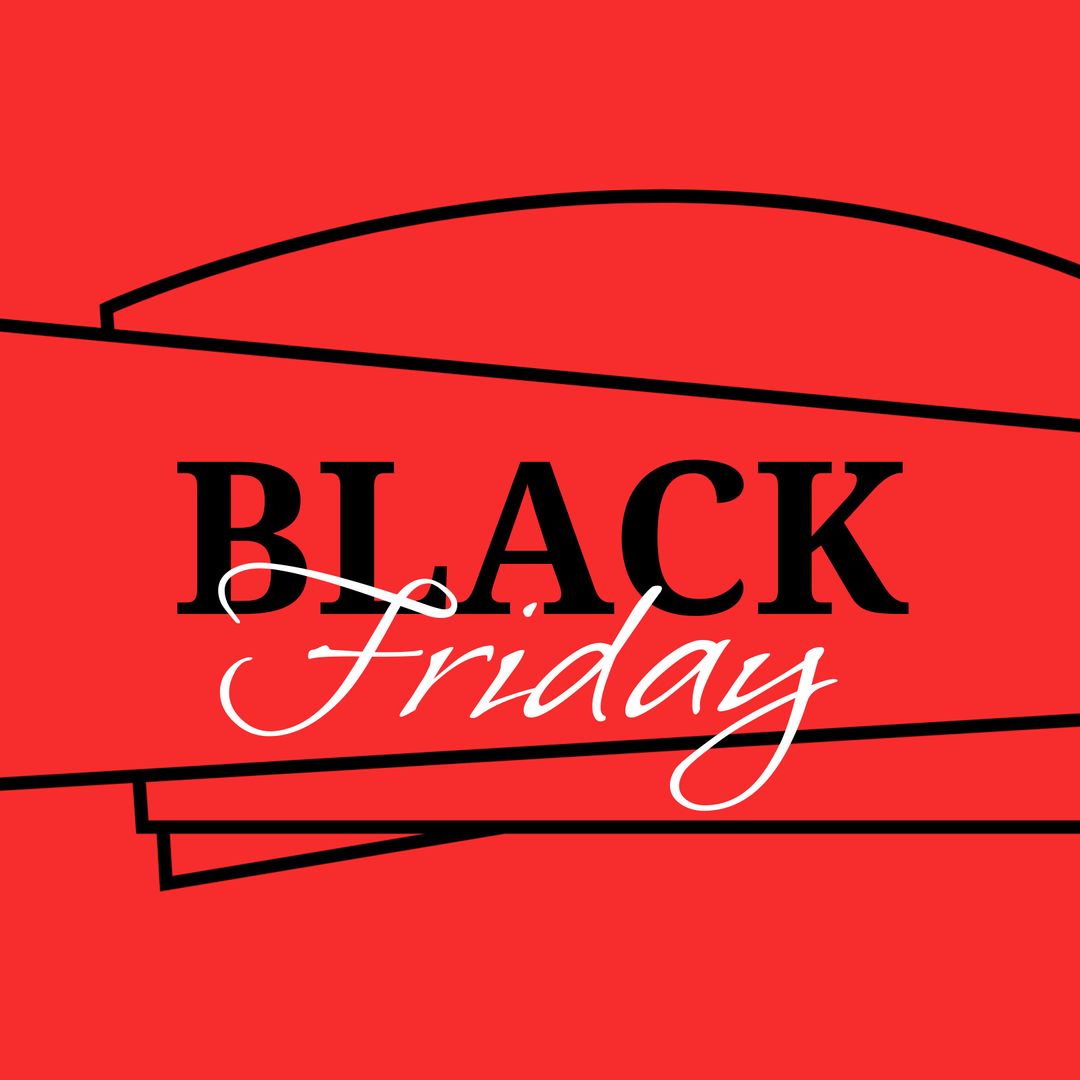 Bright Red Black Friday Sale Banner
