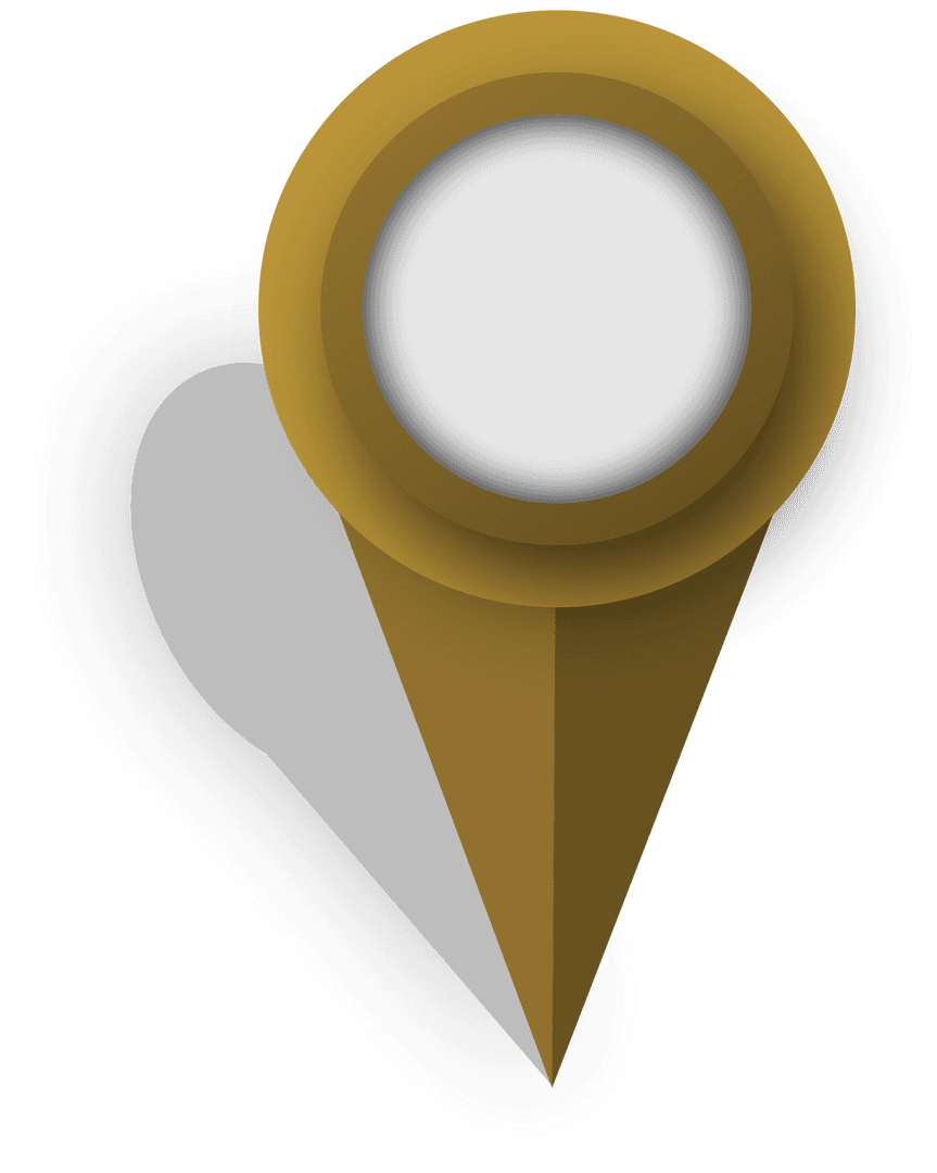 Transparent Gold Location Map Pin Icon Design