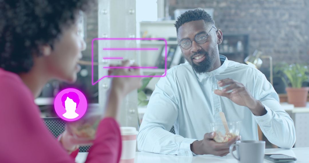 Digital Media Interaction During Office Lunch Break