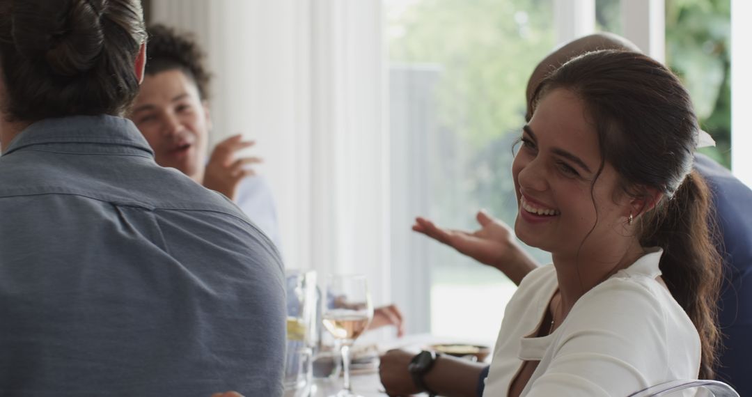 Guests Enjoying Lively Conversation at Elegant Wedding Reception