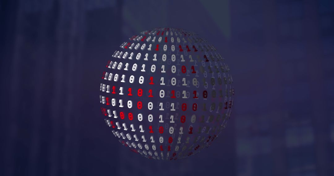 3D Binary Code Sphere Representing Global Digital Connectivity - Free Images, Stock Photos and Pictures on Pikwizard.com
