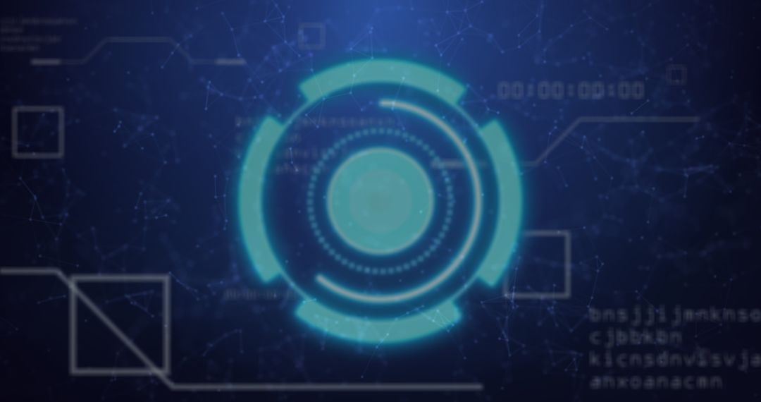 Futuristic Stock Market Analysis with QR Code and Digital Interface