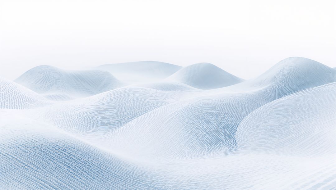 Abstract Wireframe Hills in Futuristic Digital Landscape
