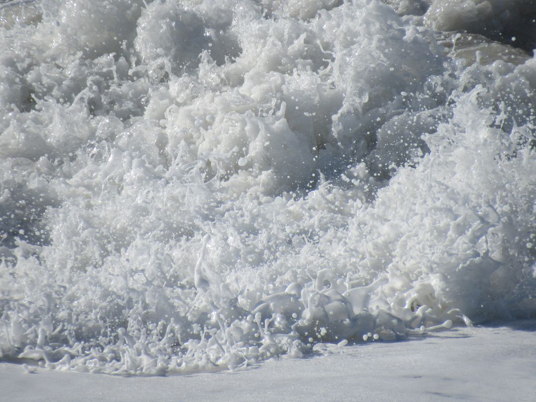 Close-Up of White Ocean Waves for Natural Energy Concept - Free Images, Stock Photos and Pictures on Pikwizard.com