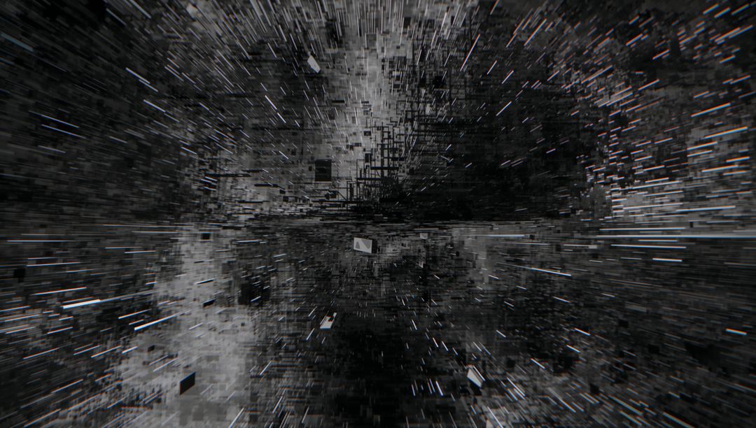 Futuristic 3D Cubes in Abstract Virtual Space