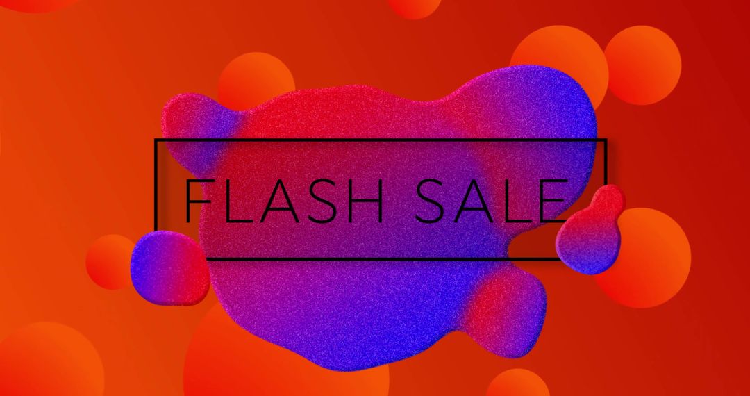 Colorful Abstract Background with Flash Sale Text