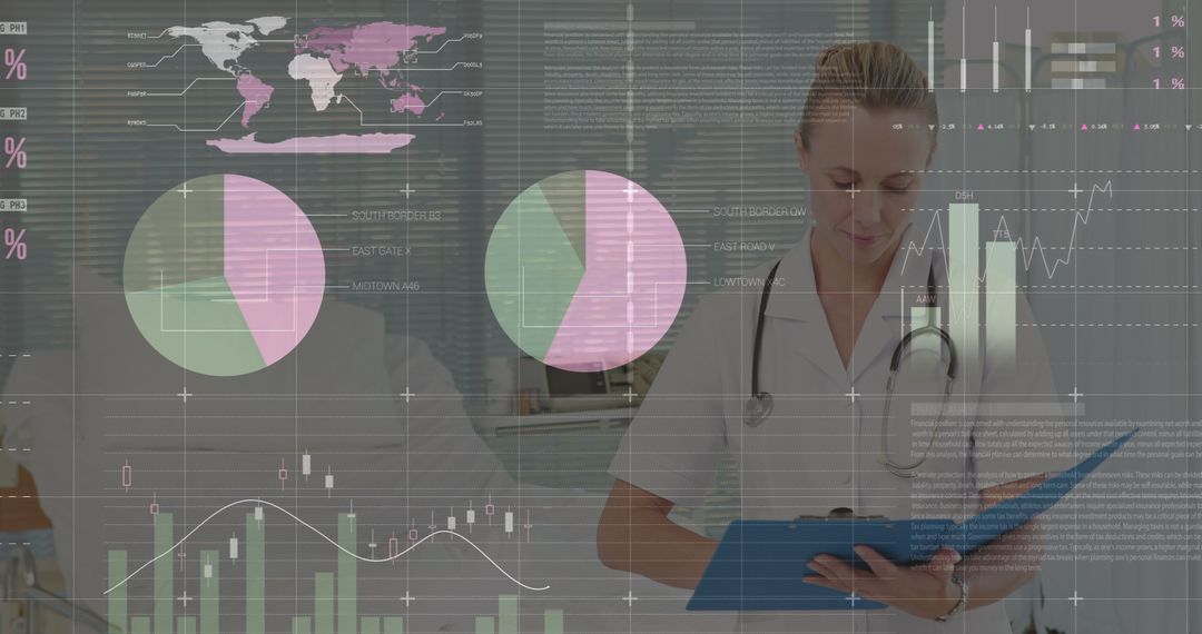 Female Doctor Analyzing Data in Medical Research