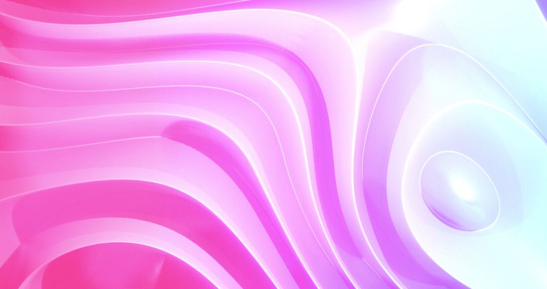 Abstract Vibrant Pink Waveforms with Dynamic Curves