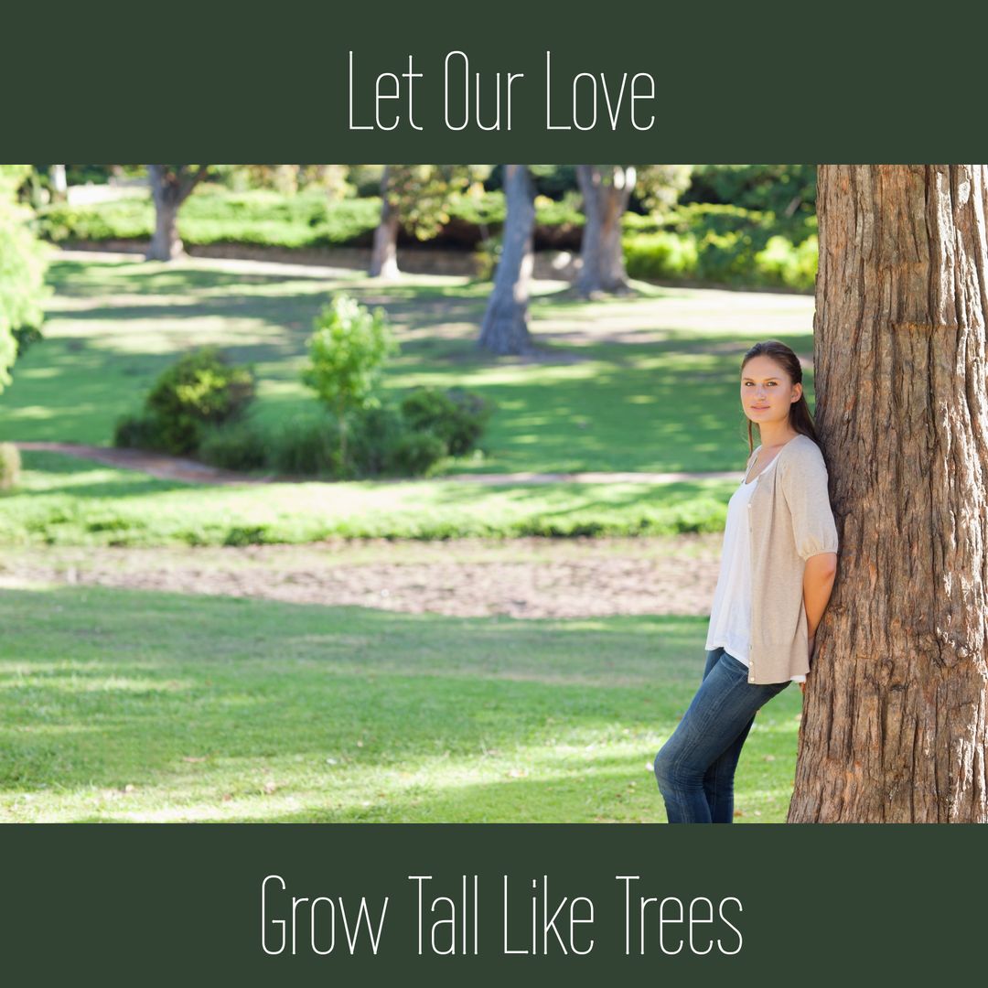 Woman Reflecting Under Tree in Peaceful Park Setting