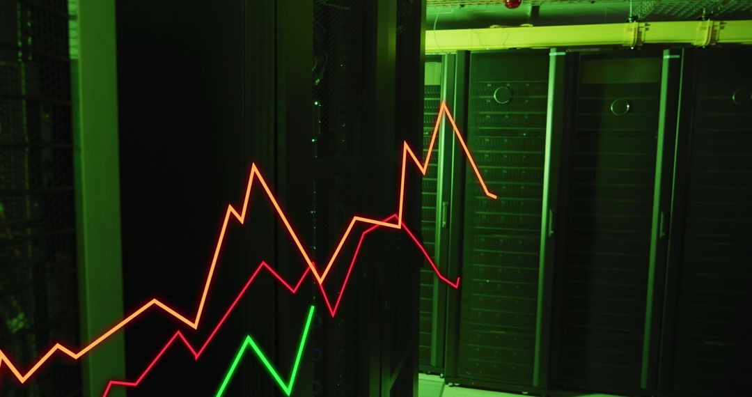 Digital Graph Overlay on Illuminated Data Server Systems