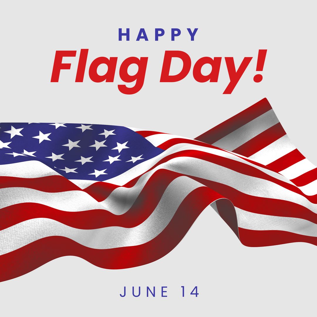 Celebrating Flag Day with Waving American Flag Design - Download Free Stock Templates Pikwizard.com