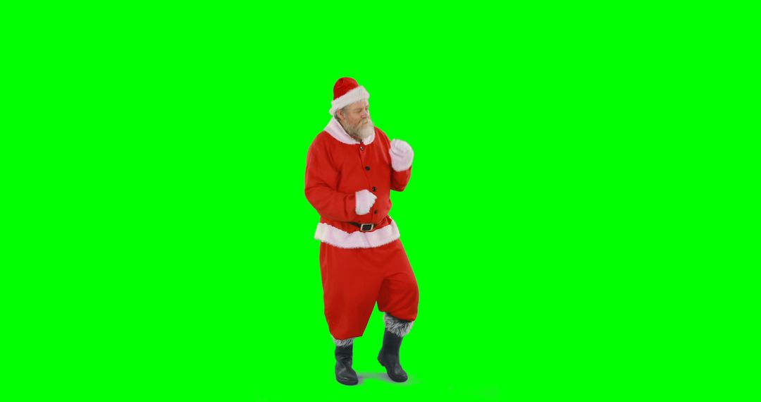 Santa Claus Dancing With Green Background - Free Images, Stock Photos and Pictures on Pikwizard.com