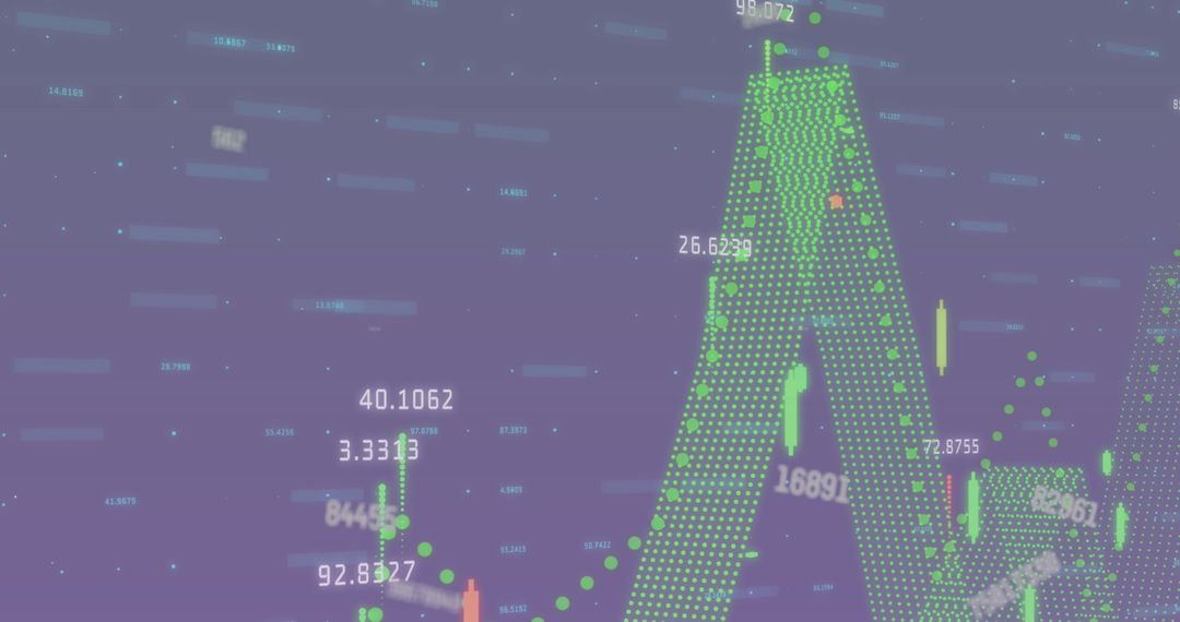Dynamic Digital Graphs and Data Points on Abstract Background