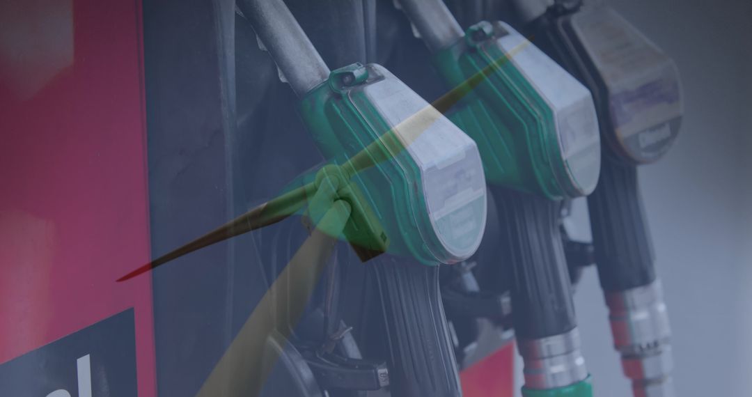 Sustainable Energy Concept with Wind Turbine and Gas Pump