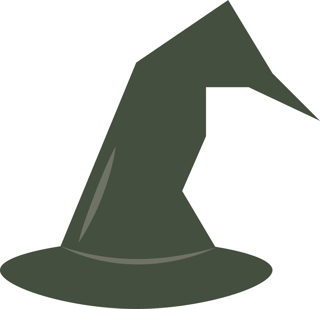 Stylish Wizard Hat Illustration on Transparent Background