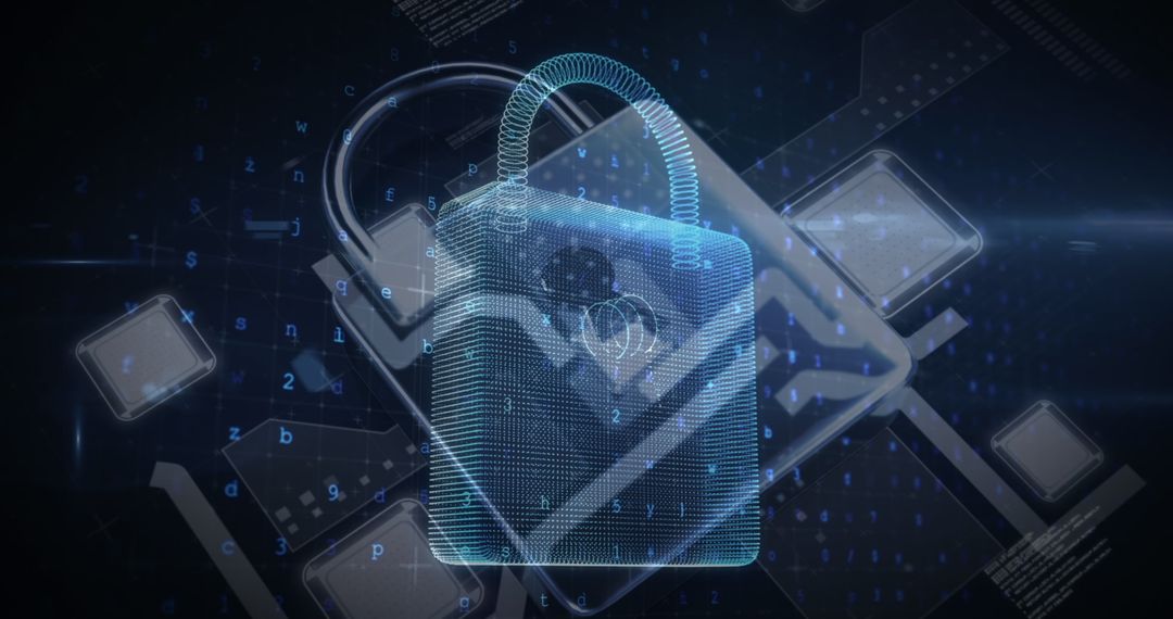 Digital Security Padlock over Data Network Interface