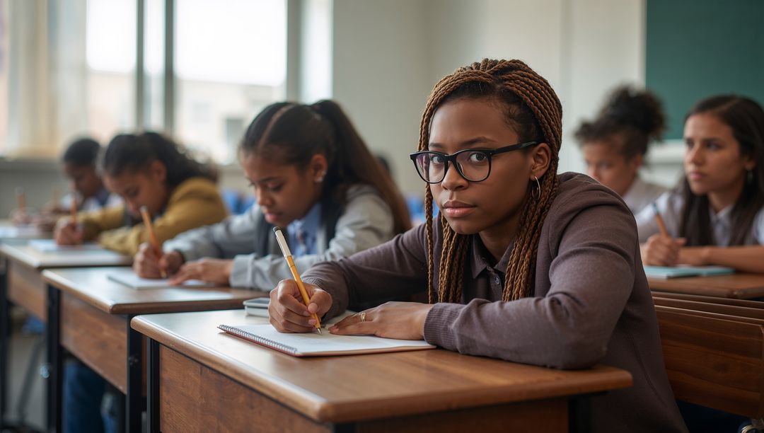 Focused Students Engaged in Learning at Classroom from Various Perspectives
