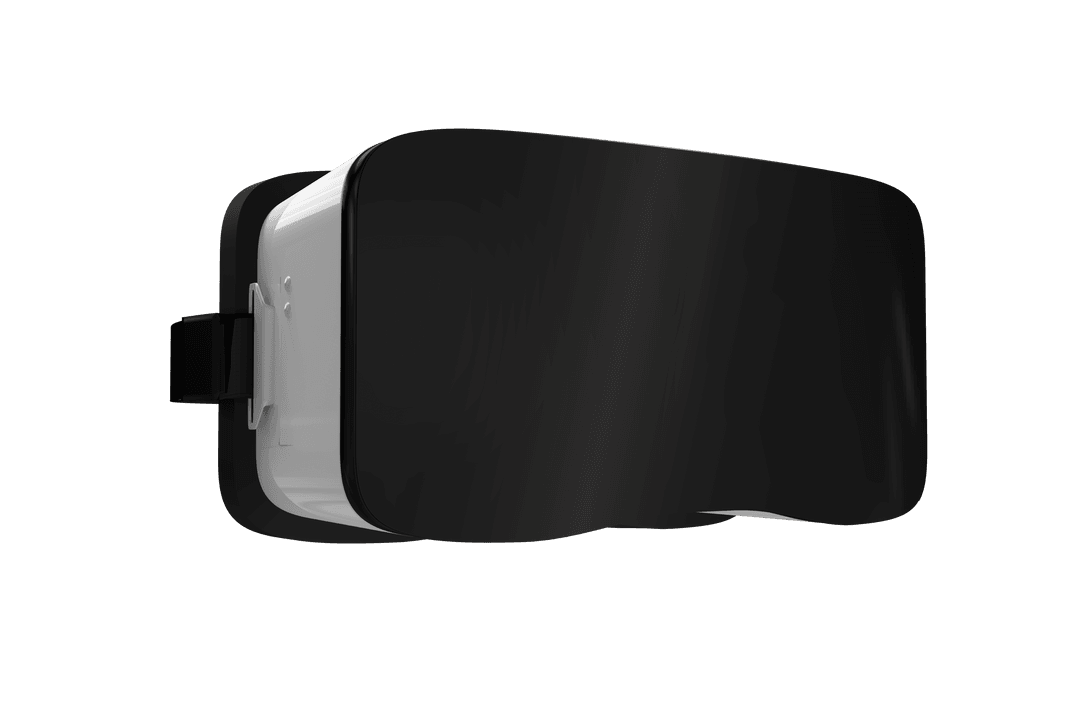 VR Headset on Transparent Background for Digital Interface Design