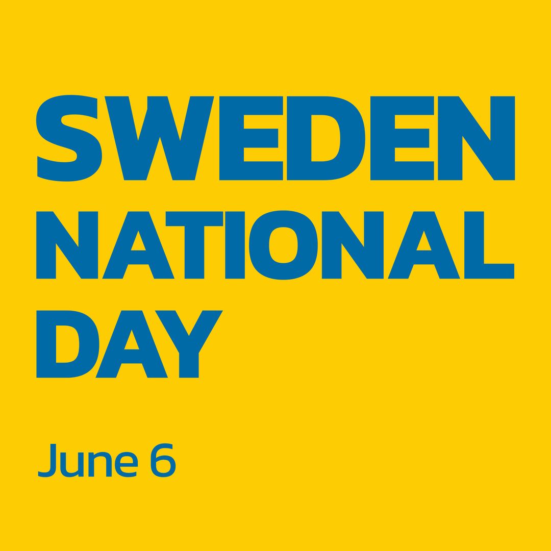 Sweden National Day Celebration Graphic Design Concept