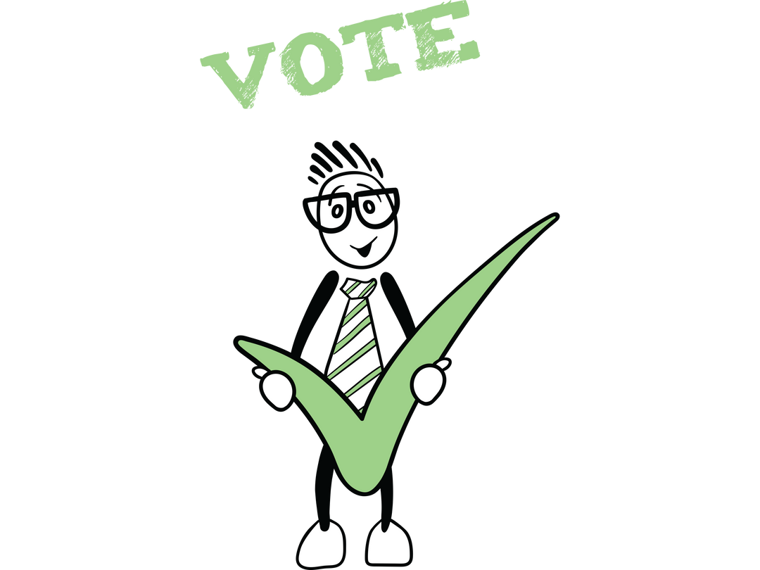 Transparent Cartoon Mascot Holding Checkmark for Voting Campaign - Download Free Stock Images Pikwizard.com