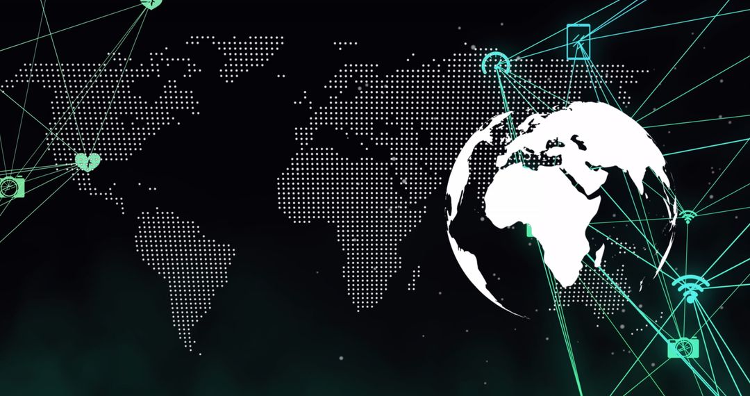 Global Digital Connectivity and Network Interfaces Concept