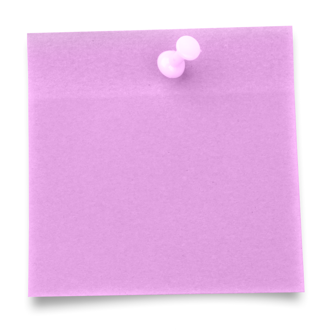 Blank Transparent Purple Adhesive Note with Thumbtack for Office Use - Download Free Stock Images Pikwizard.com