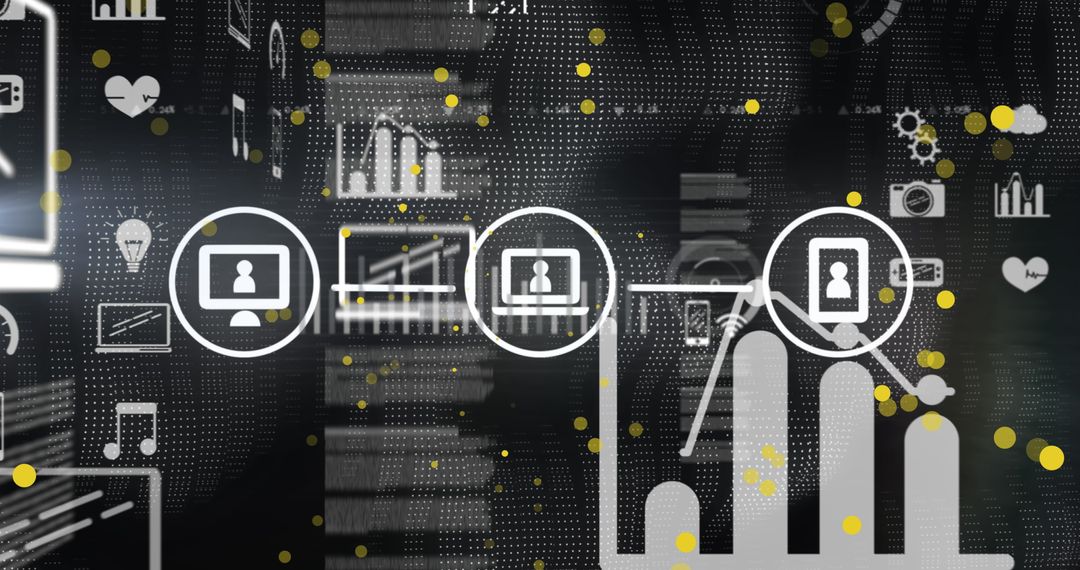 Dynamic Digital Interface with Data Processing and Analytics - Free Images, Stock Photos and Pictures on Pikwizard.com