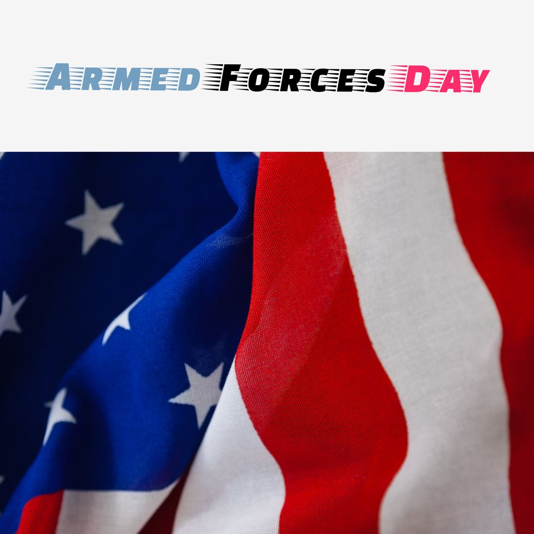 Close-up of American Flag Celebrating Armed Forces Day