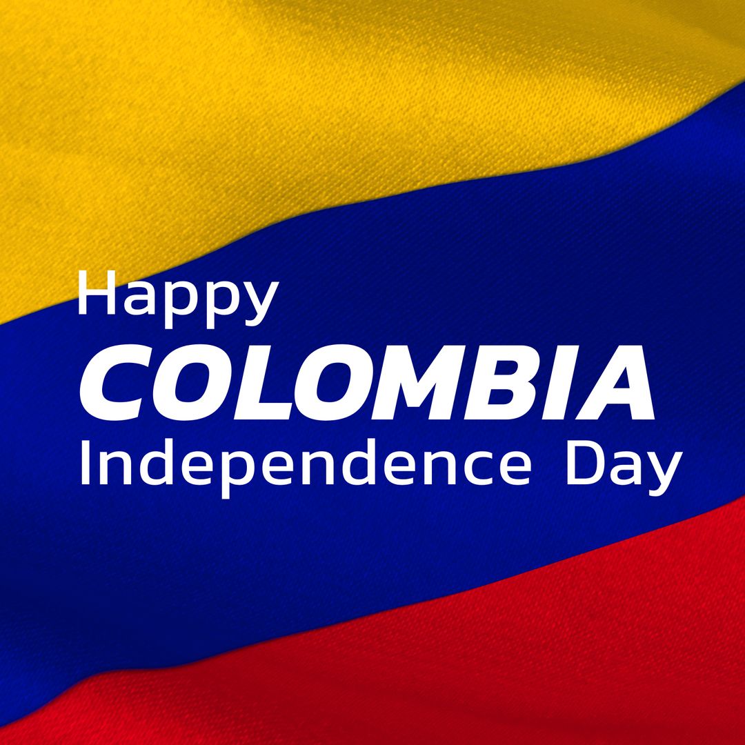 Celebrating Colombia Independence Day with Vibrant Flag Background