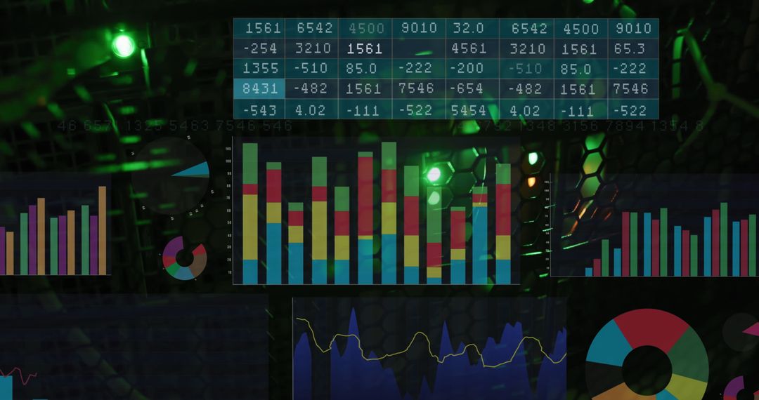 Colorful Graphs and Analytics Statistics on Digital Interface