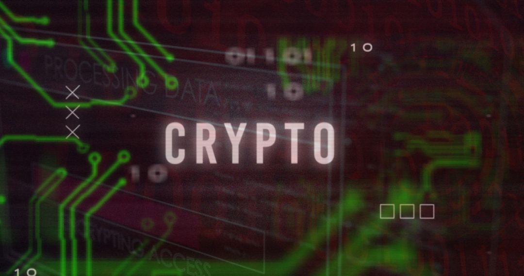 Cybersecurity Concept with Crypto and Digital Patterns