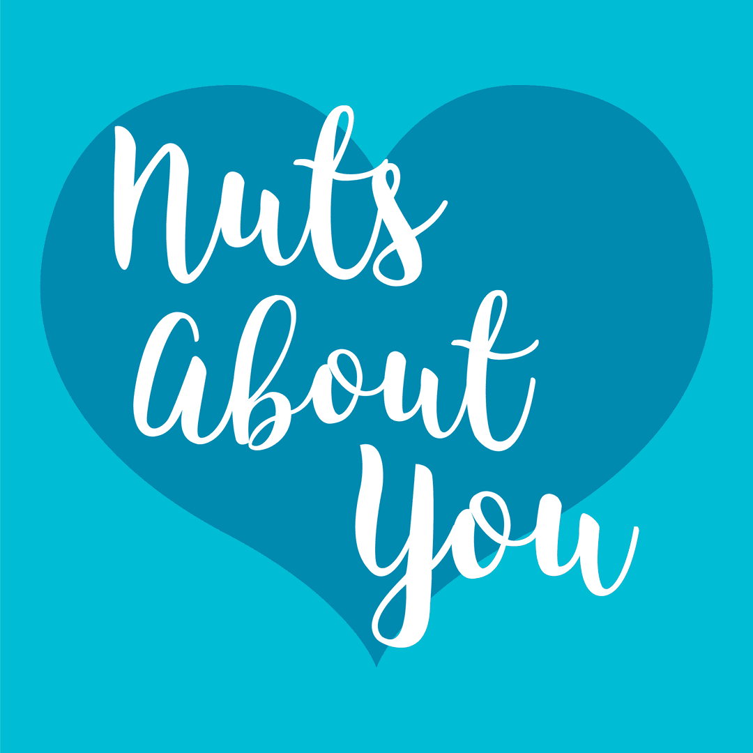 Transparent Valentine's Card with Nuts About You Heart Design