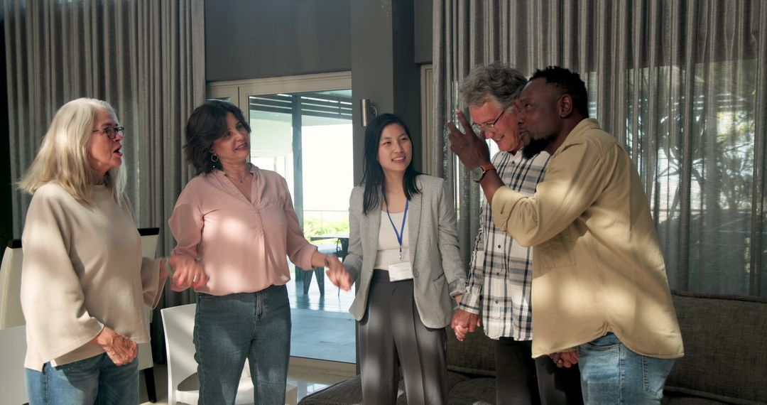 Diverse Group Engages in Supportive Therapy Session