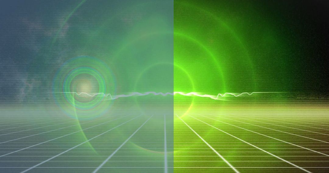 Futuristic Digital Interface with Vibrant Light Trails