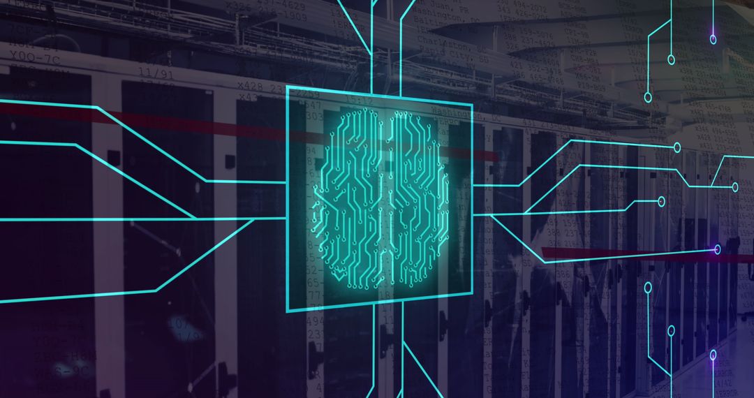 Glowing Brain Circuits Symbolizing Artificial Intelligence Innovation