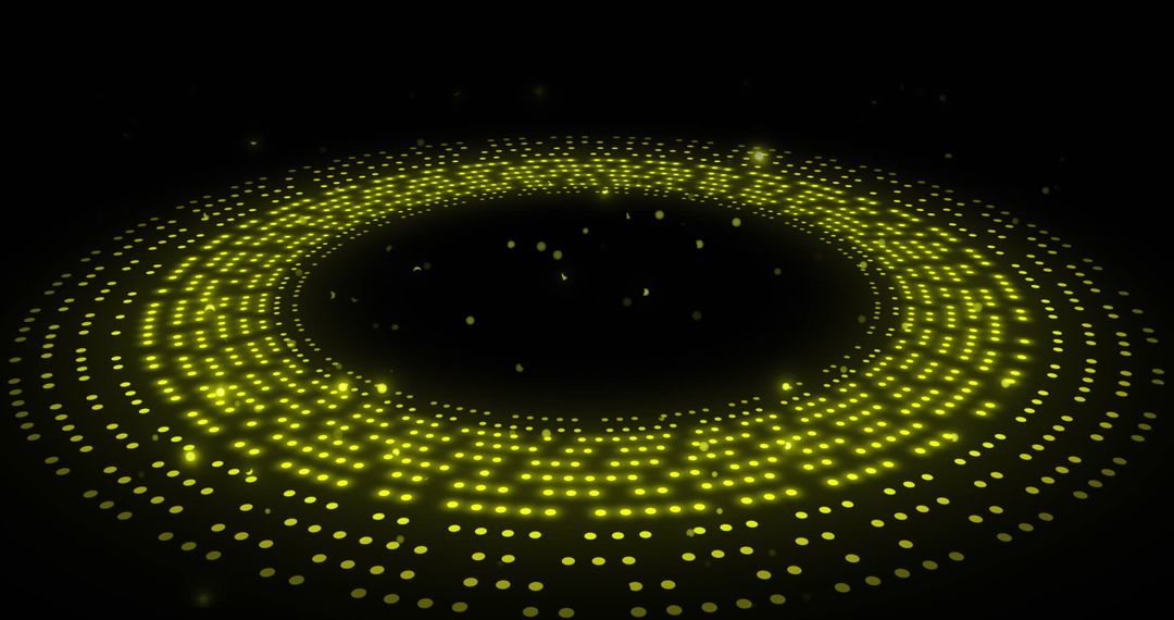 Dynamic Glowing Circles on Black Background