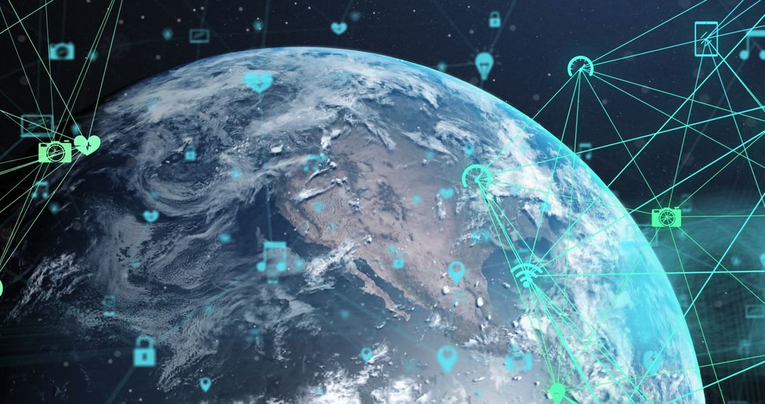 Digital Connectivity Global Network Conceptual Art