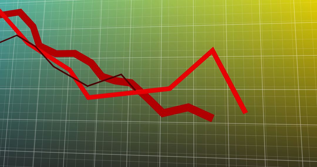 Declining Graph Illustrating Business Loss and Reduction Concept