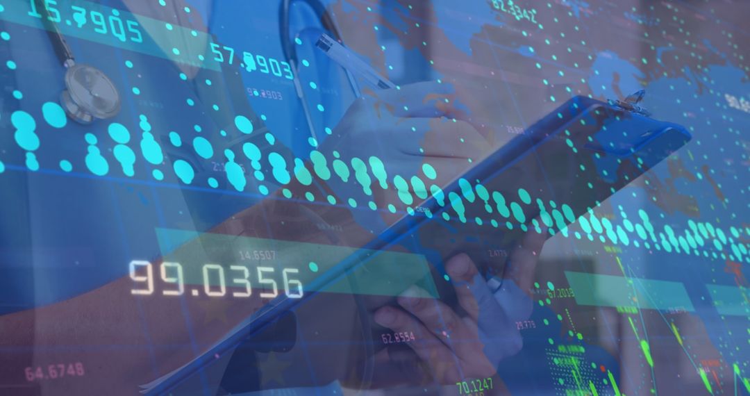 Healthcare Professional Analyzing Medical Data with Technology