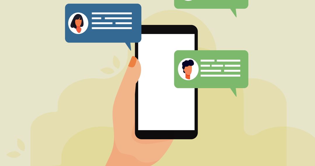 Social Networking Concept with Smartphone and Chat Bubbles