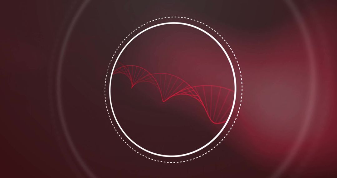 DNA Data Processing Visualization on Dark Digital Screen